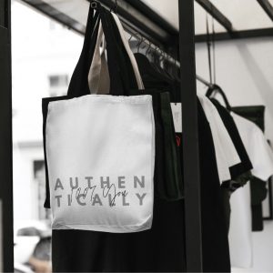 Authentically 100% You Tote Bags (White)